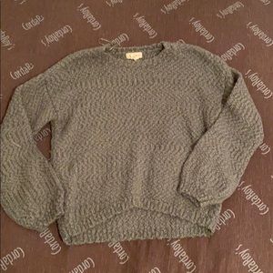 Green fuzzy sweater